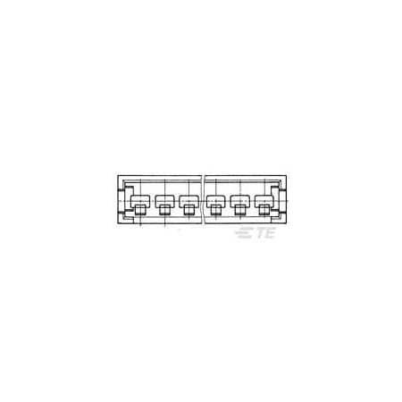 Te Connectivity AMPMODU II COSI PIN HSG SGL ROW 15 POS 280635